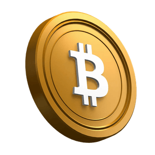 عملة Bitcoin BTC مائلة تظهر كعنصر بصري ضمن قسم الواجهة الرئيسية
